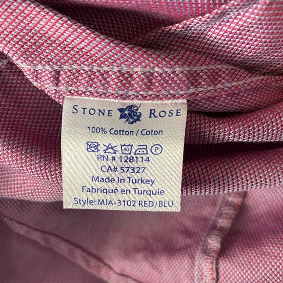 Stone Rose Red Rivet Collection Pink Long Sleeve Button Up with accent on back - Picture 5 of 6